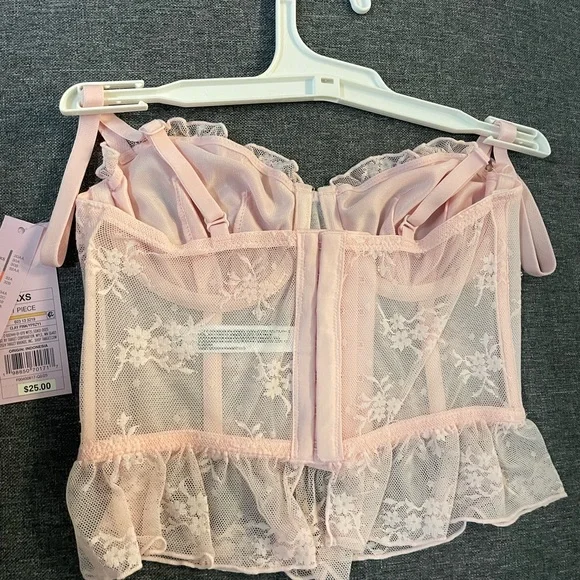 Target Pink Lace Corset Top - Picture 2 of 4